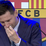 En larmes, Lionel Messi fait ses adieux au FC Barcelone